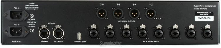 Rupert Neve Designs RMP-D8 8-channel Class-A Remote Control Dante Microphone Preamp (Digitally Connected)